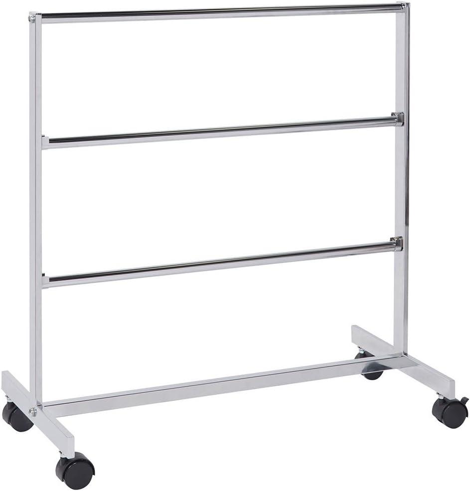 SSWBasics Chrome Storage Clothing Rack with Hanger Bars - 3 Bars for Rack Included
