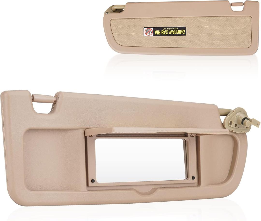 Right Passenger Side Sun Visor Without Light Fit for Honda Civic 2006 2007 2008 2009 2010 2011, Replace for 83230-SNA-A01ZA (Beige)