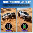 M60 Car Inclinometer for Off-Road SUV Vehicles, MPH KMH GPS Speedometer with Compass, Multifunctional Digital HUD Level Tilt Gauge Angle Slope Meter with Coordinate Display