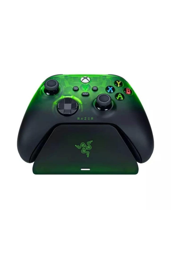 Razer Wireless Controller & Quick Charging Stand Bundle for Xbox Series X|S, Xbox One: Impulse Triggers - Textured Grips - 12hr Battery Life - Magnetic Secure Charging Limited Green Edition