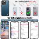 Compatible with iPhone 14 Pro Wallet Case with Card Holder RFID Blocking for Women Men, Double Magnetic Clasp Kickstand Shockproof Phone Case Fit for iPhone 14 Pro, Blue