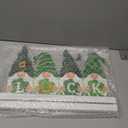 Reversible Valentines Day Decoration/St Patrick's Day Decorations Wooden Sign, Double-sided Festive Gnomes LOVE LUCK Wooden Sign Valentines Day Table Centerpiece for Home Mantle Shelf Office Decor