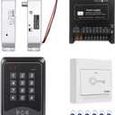 Door Access Control System RFID Keypad Fail Secure Electric Drop Bolt Lock Kit with Exit Button
