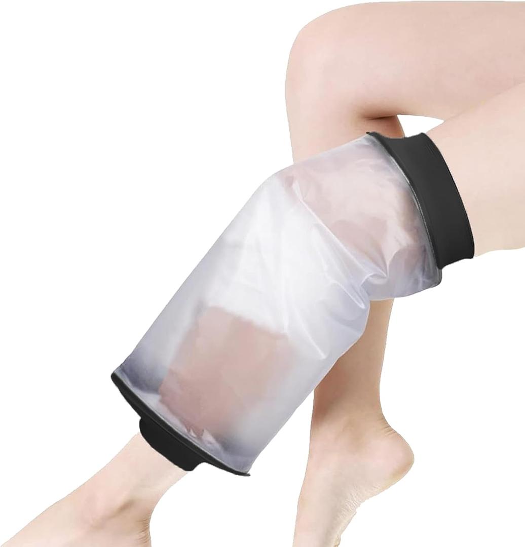 EXQUISITO Knee Cast Cover for Shower Reusable Knee Shower Protector after Surgery For Knee Wounds, Bandage, Burns | Knee Cover for Showering after Surgery for Kids and Fit Adults (Weighing Upto 150 lbs) (Small/Medium)