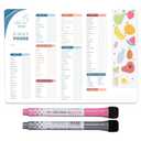 Nibble and Rest Baby's First Foods Tracker Fridge Magnet, Dry Erase Activity Poster, Daily Food Log, 101 Before One, Baby Food Chart/Checklist 25x35cm