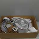 T-Fal Refresh Ceramic Nonstick Cookware Set, 12-Piece Ceramic Pots and Pans Set, Includes Stockpot, Griddle, Frying Pans, Utensils, Moon Grey