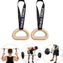 Double Circle Pull Up Handles - Pull Up Grips, LAT Pull Down Gym Handles Design - Quick Attachment to Bars and Barbell Grips - Includes Carry Bag - Suitable for Home Gym and On-The-Go Workouts