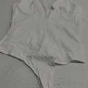 SHAPERIN Women's Deep V Neck Bodysuit Double Lined Plunge Tummy Control Shapewear Thong Body Suits Backless Cami Tank (X-Large, White)