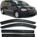 Side Car Window Visor Rain Guards Vent Deflector for 2008-2018 Chrysler Town and Country & Dodge Grand Caravan, Sun Shade Wind Deflectors 4pcs 94251