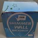 Sequin Wall Backdrop Champagne Glitter Square Photo Backdrop 9FTx4FT Birthday Shimmer Wall for Bachelorette Anniversary Photograph Backgrounds Decor