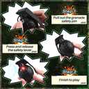Sratte 4 Pcs Plastic Toy Hand Grenades Fake Grenade with Realistic Sound Effects and Flashing Light, Christmas Military Toys for Pretend Army Role Play Prop Xmas Gifts(Black)
