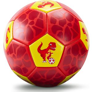 hahaland Size 3 Soccer Ball for Kids with Pump Mesh Bag - Dinosaur Ball Set - Outside/ Backyard/ Outdoor Toys for Kids Ages 3-4-5-8 - Kid Games Soccer Birthday for 3 Year Old