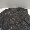 GRACE KARIN Womens Full Sequin Tops Sparkle Glitter Blouses Lantern Short Sleeve Shirts Dressy Party Concert Outfits (Medium, Black)