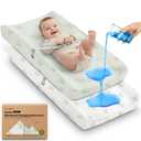 2-Pack Waterproof Changing Pad Covers Boy, Girl  32x16 Soft Cotton Baby Changing Table Cover, Wipeable Diaper Change Pad Sheets, Contour Baby Diaper Change Mat Liner for Dresser, Nursery (Elly)