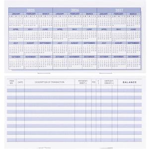 20 Pack Checkbook Register, Check Registers for Personal, Blank Ledger Transaction Registers for Personal or Business Bank, Check Register Book for Checking and Saving Account, Deposit and Credit Card