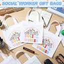 15 Pcs Social Worker Month Appreciation Gifts Bags Bulk Social Worker Must Have Small Non Woven Thank You Bags with Handles for Women Bsw Msw Dsw Lcsw Volunteer Office Employee Coworker Team