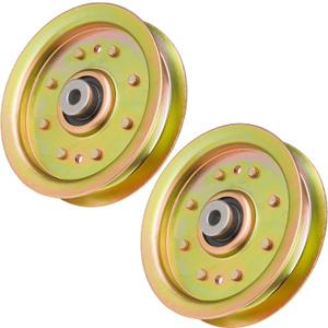 Flat Idler Pulley for 753-08171 956-04129 Cub Cadet RZT50 LTX1050 LTX1046 GT2550 Troy-Bilt GT50 GT54 RZT42 TB42 Fits 38" 42" 50" 54" Deck Riding Lawn Mower Tractor (2 Pack)