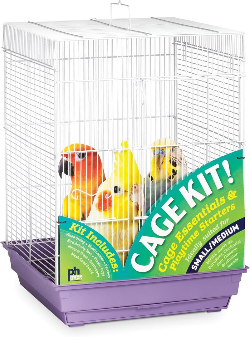 Prevue Pet Products Square Roof Bird Cage Kit - Ideal for Small Birds ...