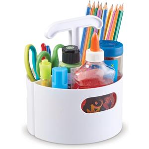 Learning Resources Create-a-Space Storage Mini Center White - Desk Organizer for Kids, Homeschool, Caddy, Back to School, Classroom Must Haves