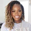 ToyoTress Tiana Passion Twist Hair - 16 Inch 8 Packs Pre-twisted Crochet Braids Ombre Brown Blonde, Shoulder Length Pre-looped Synthetic Braiding Hair Extensions (16 Inch, OT30/27-8P)