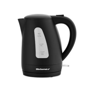 Elite Gourmet EKT8690 1.7L Electric Tea Kettle 1500W Hot Water Heater Boiler BPA-Free, Fast Boil, Water Level Window and Auto Shut-Off, Black