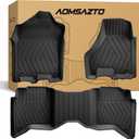 Floor Mats Fit for 2019-2025 2026 Ram 2500/3500 Crew Cab (Only 1st Row Bucket or Bench Seats): AOMSAZTO All Weather TPE Waterproof Floor Liners Front & 2nd Row