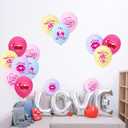 2 x 30pcs 12Inch Valentine's Day Latex Balloons, Valentine's Day Wedding Engagement Party Supplies