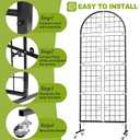 VGMiu Grid Wall Panel 1PCS Display Stand 2' x 5.2' FT Black Grid Wall Panels Movable Retail Display Racks Floorstanding Gridwall Heavy Duty with Wheel for Art Craft Photo Displays Fair Trade Show