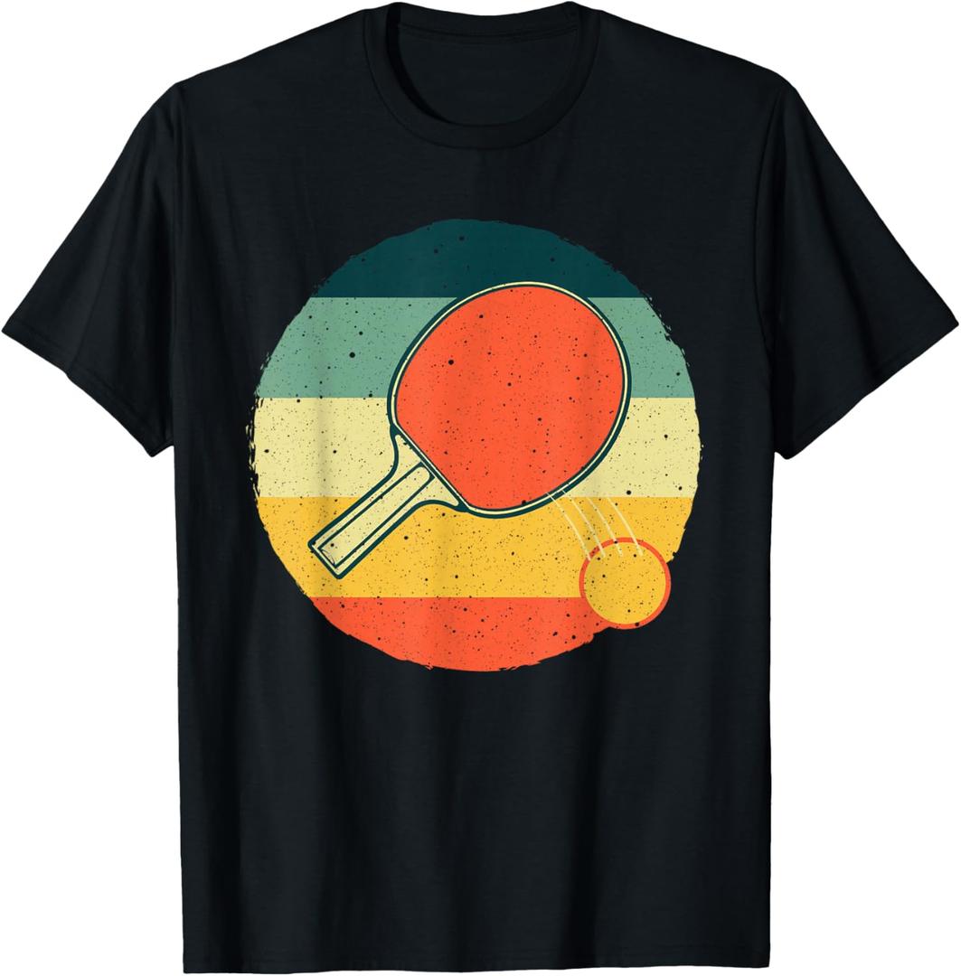 Funny Table Tennis Design for Men Women Ping Pong Players T-Shirt (Black)