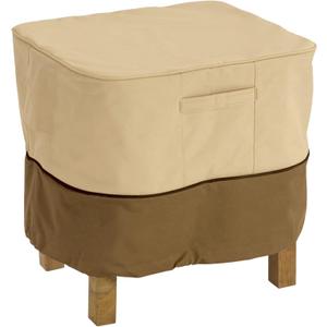 Classic Accessories Veranda Water-Resistant 26 Inch Square Patio Ottoman/Side Table Cover, Outdoor Table Cover