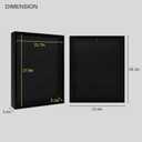 Premium Solid Wood Display Case, 22" x 28", Plexiglass Front, Linen Background, Black Finish