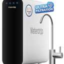 Waterdrop TSU 0.01 Micron Ultra Filtration Under Sink Water Filter System, 3-Stage Tankless Under Sink Water Filtration System with Faucet, Smart Panel, Not Lower TDS, Drilling Required