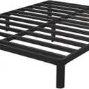 HOBINCHE 10 Inch Full Metal Bed Frame with Rounded Corners Legs,Heavy Duty Steel Slats Platform Bed,No Box Spring Needed,Noise Free,Non-Slip,Easy Assembly