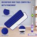 Microfiber Spray Mop for Floors Cleaning: Wet Dry Hardwood Floor Mops with 3 Washable Reusable Pads for Swiffer Powermop - Flat Mop with Sprayer for Tile Wood Laminate Vinyl Marble