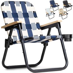 GoSports WOVN Beach Backpack Chair, Premium Folding Camping Chair, Color: Lido