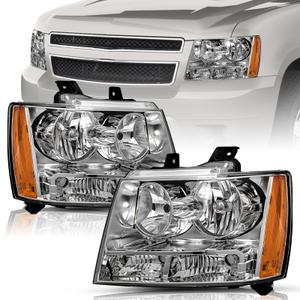 TUSDAR Headlights Assembly Fit 2007-2014 Chevy Tahoe Suburban Avalanche