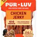 Pur Luv Chicken Jerky Dog Treats, Made with 100% Real Chicken Breast, 32 Ounces, Healthy, Easily Digestible, Long-Lasting, High Protein, Satisfies Dog's Urge to Chew (BBD 06/22/28)