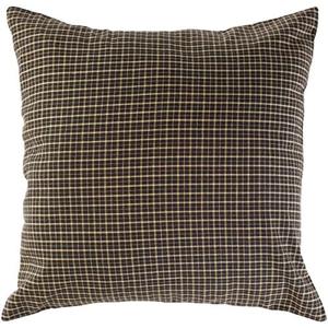 VHC Brands Kettle Grove Fabric Pillow 16x16 Country Primitive Bedding Accessory, Country Black