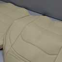 Car Seat Cover for Luxury & Comfort - PU Leather, Anti-Slip, Full Wrap Protection with Storage Pocket for Bottom Cushion - Universal Fit for 95% of Vehicles （Yellowish-White, Pack of 2)