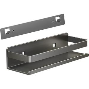 Nail-Free or Drilling Stainless Steel Detachable Floating Wall Mounted Shelves for Kitchen, Bathroom, Baking Paint Process, Corrosion and Rust Resistant, Set of 1 Gray (11.8inches (30cm))