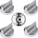 TOMOON (Upgraded Metal) W10594481 Gas Range Stove Knob Replacement for Whirlpool Gas Cooktop Range WCG97US0DS00 WCG97US6DS00,Stainless Steel Control Knob Replaces WPW10594481 3281332 AP6023301