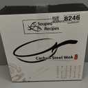 Souped Up Recipes 12.5 Inch Carbon Steel Wok For Electric, Induction and Gas Stoves (Lid, Spatula and User Guide Video Included)