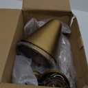 PERMO Wall Sconce Set of 2 Plug in Metal Wall Sconces Swing Arm Wall Light with Flared Metal Shade for Bedside Bedroom (Antique Gold)