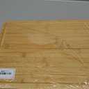 Large Bamboo Wood Cutting Boards for Kitchen, 1" Thick Charcuterie Boards, Butcher Block with Juice Grooves & Handles (Natural)