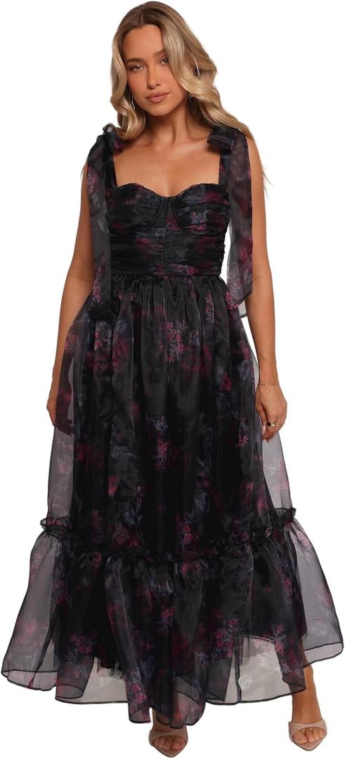 Petal & Pup Women's Floret Midi Dress - Dark Floral, Small