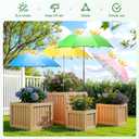 Garden Umbrellas for Plants Flowers, 4 Pack Plant Shade Umbrellas for Outdoor Plants Flowers, Plant Shade Umbrella with Stake for Potted Plants, 43.3" Height Large Plant Sun Shade Cover UV Protection