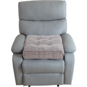 Tufted Corduroy Recliner Seat Cushion for Elderly, High Density Foam Large Square Seat Cushion for Recliner Chair, Floor Pillow, Office Chair, Car, No Pressure on Thighs, 20x20x4 (Grey)