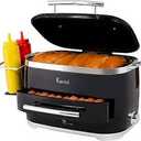 Kusini Hot Dog Steamer Machine With Bun Warmer, 24 Hot Dog & 12 Buns - Electric Food Steamer for Cooking Vegetables, Fish, & More - Unique Housewarming Gift Idea - Movie & Date Night Hosting Essential