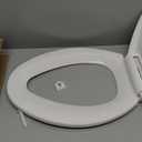 Highcraft W4TSPE Elongated Plastic Toilet Seat Slow Close ? Easy Remove, White