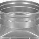 PATIKIL 6 Inch Duct Connector Flange, Metal Straight Pipe Flange Square to Round Interface Air Duct for Heating Cooling Ventilation HVAC System